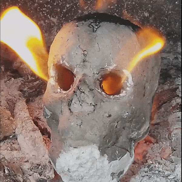 Fire Pit Skulls – Paper Fire Skull for outdoor wood fire pit fun!