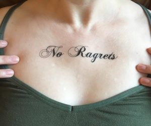 No Ragrets Temporary Tattoo – No Ragrets! Not even a single letter.
