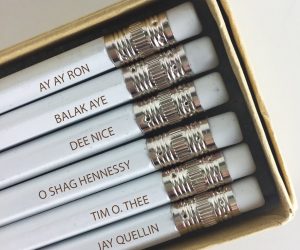 Key & Peele Mispronounced Names Pencil – This collection of #2 hex pencils are engraved with 6 of the best-mispronounced names from the classic Comedy Central Key & Peele.