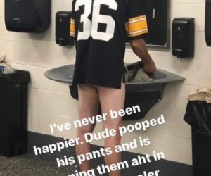 Steeler Fan Poops Pants Washes Them In Sink – Meme