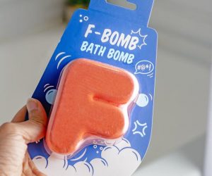 F-Bomb Bath Bomb – Dissolve stress! Melt anger! This fragrant fizzer is designed to do just that.