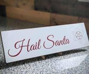 Hail Santa Solid Funny Christmas Wood Sign – Add a Holiday touch in your home with this Hail Santa Solid Funny Christmas Wood Sign!