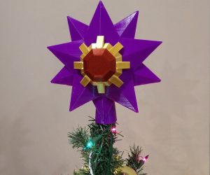 Starmie Tree Topper – This Starmie inspired Tree Topper is perfect for any Pokemon fan!