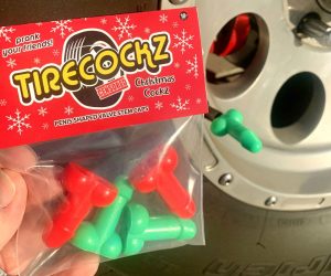 TireCockz Prank Valve Stem Caps Christmas Edition – Decorate someone’s tires with Christmas-colored TireCockz!